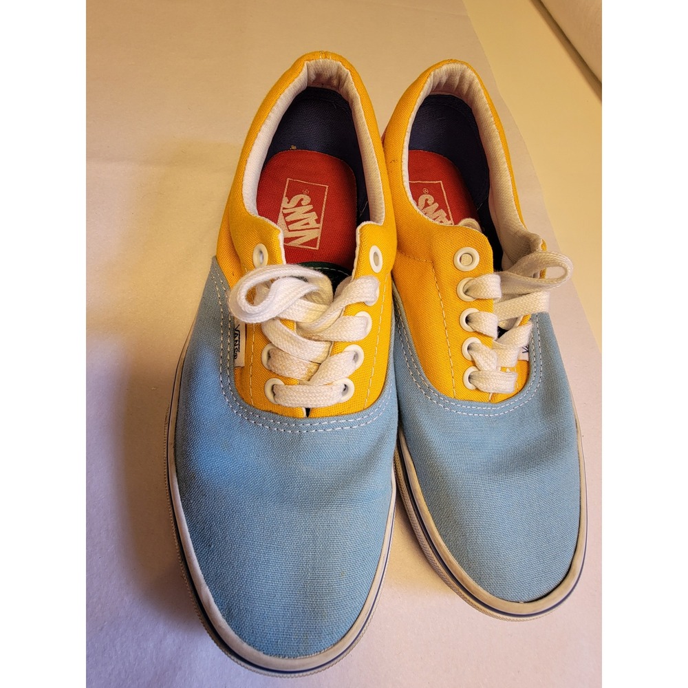 Vans Era Multi Color Block Canvas Skate Shoes Blue Yellow Pink Mens 6.5 Womens 8